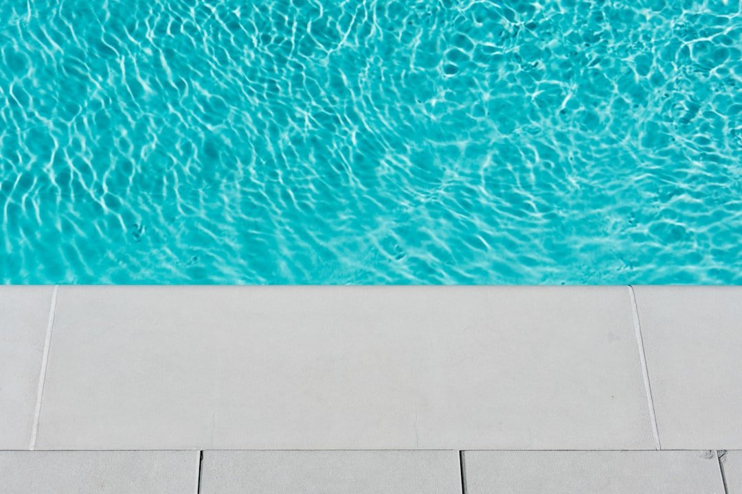 Swimming pool tile edge at the waterline