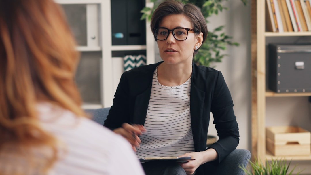 A therapist listening during a session