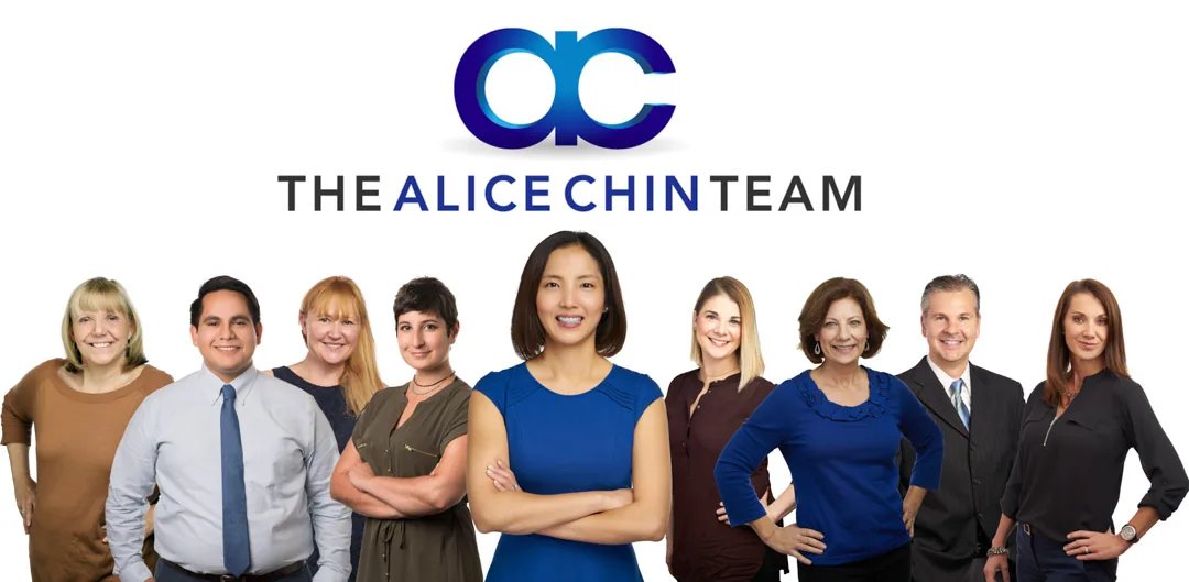 A brokerage team photographed in one matching style
