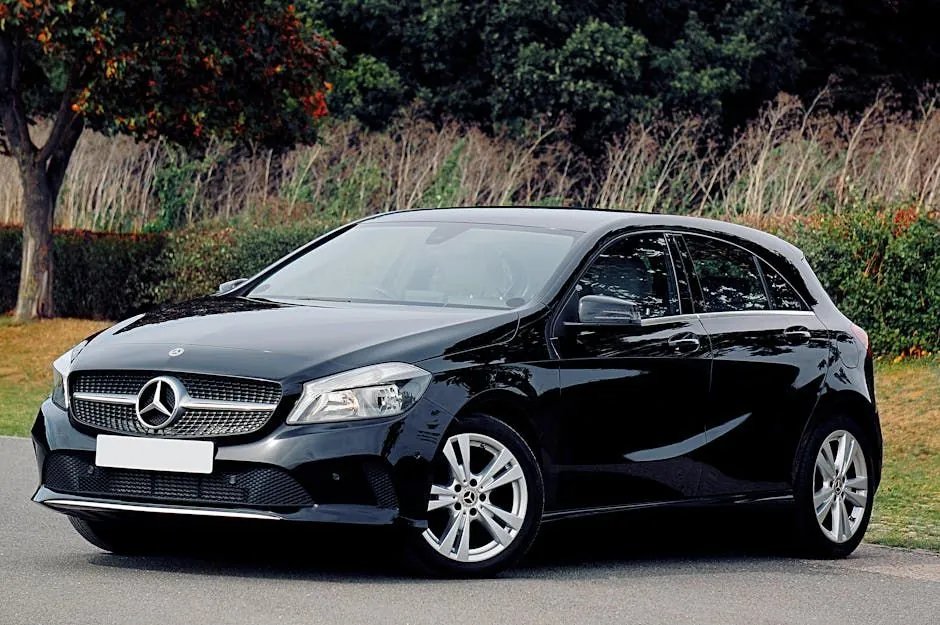 A Mercedes-Benz, one of the German makes covered by the maintenance guide