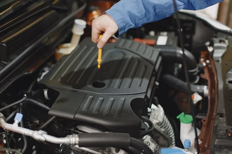 A close inspection of an engine during diagnostics
