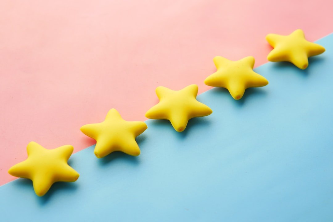 A five-star rating displayed on a smartphone