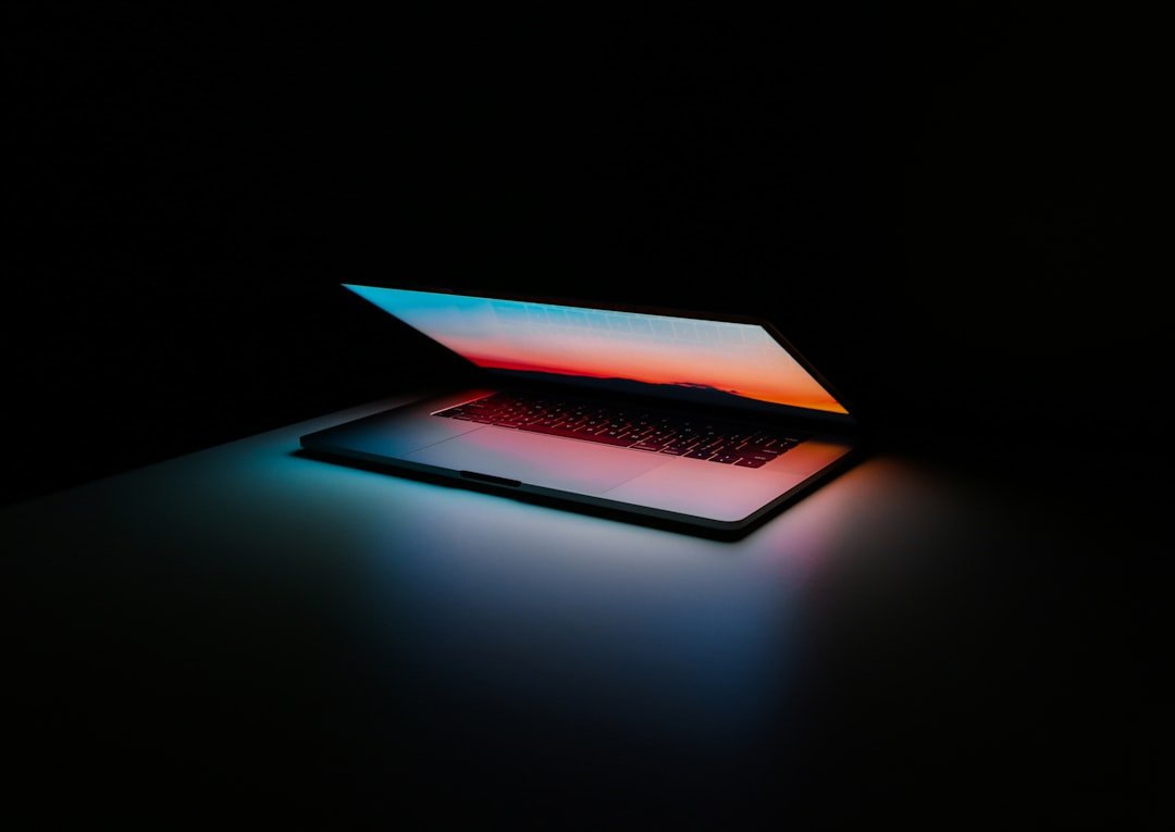 A laptop showing search results