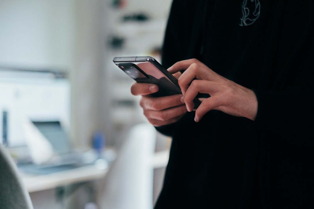 A person checking reviews on a smartphone